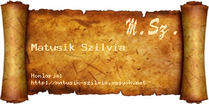 Matusik Szilvia névjegykártya